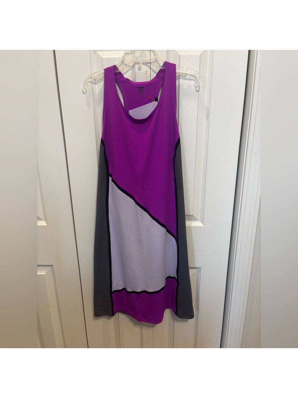Title Nine Color Block Purple, Gray Racerback Athletic Dress Sz M